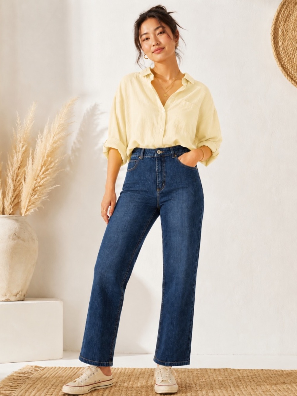 Coldwater Creek Classic Mom Jeans High Rise Straight Leg Jeans, Size 8